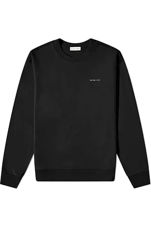 Moncler Sweatshirts & Hoodies, Heren, Zwart, S, Katoen, Stijlvolle Sweatshirt voor Mannen