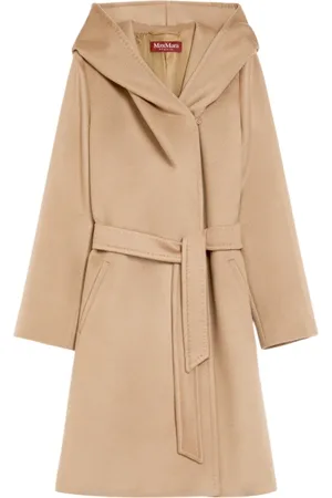 Max Mara Mantels, Dames, , M, Wol, wollen jas met wijde capuchon