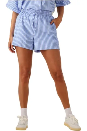 Catwalk Junkie Korte broeken, Dames, Blauw, S, Gestreepte Pull On Shorts