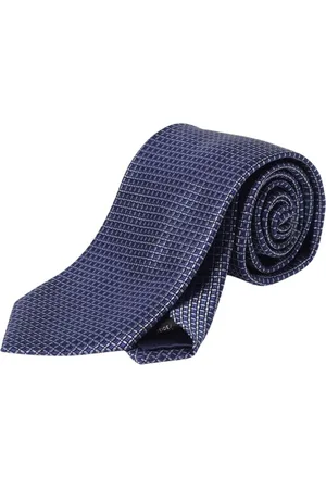 Michael Kors Accessoires, Heren, Blauw, ONE Size, Blauwe Geometrisch Patroon Formele Stropdas