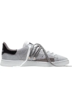 Hidnander Schoenen, Dames, Grijs, 37 EU, Leer, Stripeless Ultimate Dual Zilver Glitter/Zwart