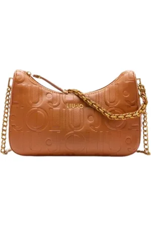 Liu Jo Tassen, Dames, Bruin, ONE Size, Leer, Elegante Moderne Hobo Schoudertas