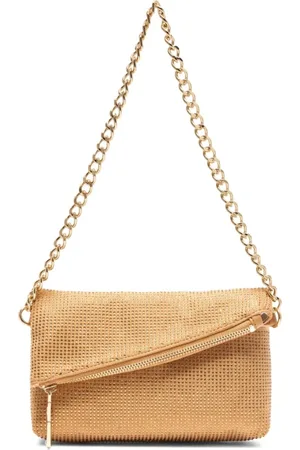 Liu Jo Tassen, Dames, Bruin, ONE Size, Bruine Schoudertas met Kettinghandvat