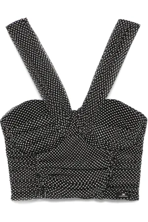Elisabetta Franchi Tops, Dames, Zwart, M, Stijlvolle Top met Unieke Stijl
