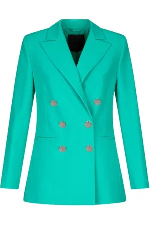 Liu Jo Jassen, Dames, Groen, L, Polyester, Groene ECS Blazer Doppiopetto jas