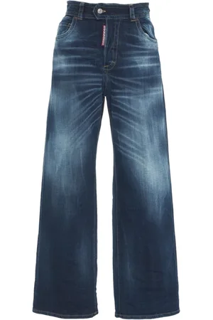 Dsquared2 Jeans, Dames, Blauw, 3Xs, Blauwe Wide Leg Jeans Elegante Stijl