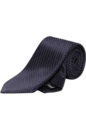 Emporio Armani Accessoires, Heren, Blauw, ONE Size, Blauwe Zijden Stropdas