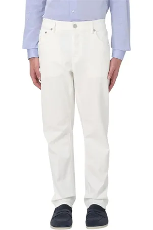 PT Torino Jeans, Heren, Wit, W30, Katoen, Witte Katoenen Relaxed Fit Jeans