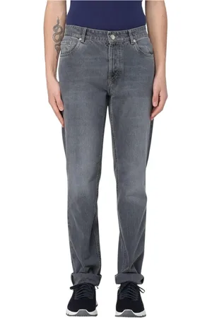 Brunello Cucinelli Jeans, Heren, Grijs, L, Denim, Luxe Slim-Fit Grijze Denim Jeans