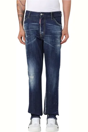 Dsquared2 Jeans, Heren, Blauw, M, Denim, Stijlvolle Distressed Denim Jeans