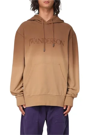 J.W.Anderson Sweatshirts & Hoodies, Heren, Bruin, M, Katoen, Lila Dip Dye Hoodie