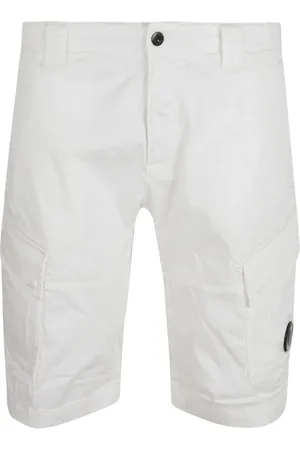 C.P. Company Korte broeken, Heren, Wit, XL, Katoen, Witte Cargo Shorts Regular Fit