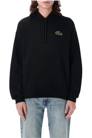 Lacoste Sweatshirts & Hoodies, Heren, Zwart, 2Xs, Katoen, Elegante hoodie voor mannen