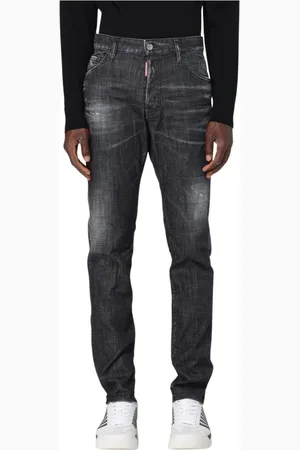 Dsquared2 Jeans, Heren, Zwart, M, Coole Distressed Skater Jeans