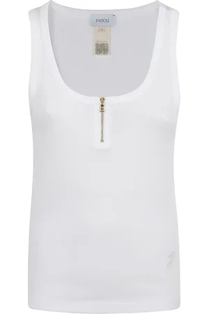 Patou Tops, Dames, Wit, S, Witte Top voor Vrouwen Elegant Ontwerp