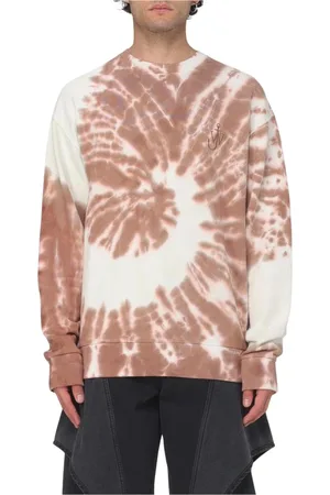 J.W.Anderson Sweatshirts & Hoodies, Heren, Bruin, S, Katoen, Bruine Tie Dye Crewneck Sweatshirt
