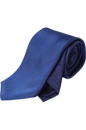 Michael Kors Accessoires, Heren, Blauw, ONE Size, Blauwe Zijden Stropdas