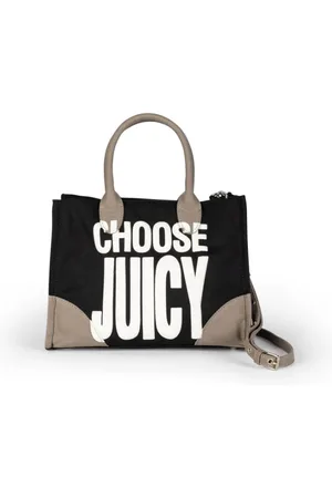 Juicy Couture Tassen, Dames, Zwart, ONE Size, Iris Plastisol M. Shoppin Cotton Combo