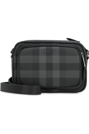 Burberry Tassen, Heren, Zwart, ONE Size, Ruitmotief crossbody tas