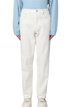 Kenzo Jeans, Heren, Wit, W33, Witte Straight Leg Jeans