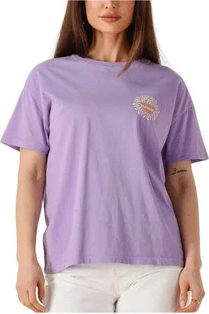 Catwalk Junkie Tops, Dames, Paars, L, Katoen, Grafisch T-shirt voor stijlvolle zomer