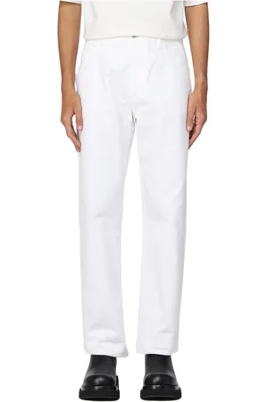 Bottega Veneta Jeans, Heren, Wit, L, Katoen, Witte Straight Leg Jeans