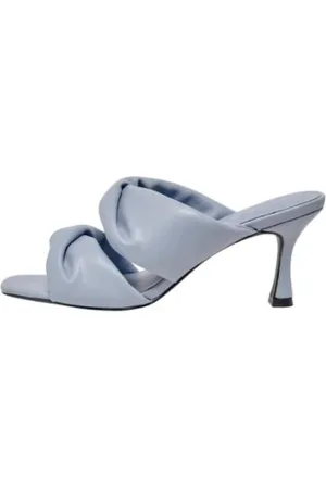 ONLY Schoenen, Dames, Blauw, 36 EU, Blauwe Gloed Vierkante Teen Hak Sandaal