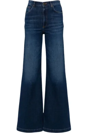 Twin-Set Jeans, Dames, Blauw, W31, Katoen, Stretch katoen denim jeans