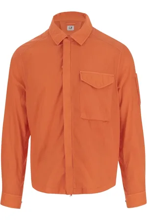 C.P. Company Jassen, Heren, Oranje, M, Nylon, Nylon Shirt Jas Oranje