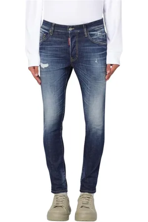 Dsquared2 Jeans, Heren, Blauw, M, Coole Distressed Skater Jeans Mannen Blauw