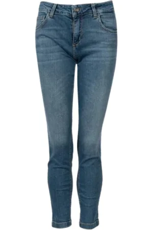 Liu Jo Jeans, Dames, Blauw, W27, Katoen, Klassieke Denimblauwe Elastische Katoenen Jeans