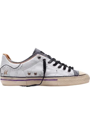 Hidnander Schoenen, Dames, Wit, 38 EU, Leer, Sterloos Wit/Donkergrijs