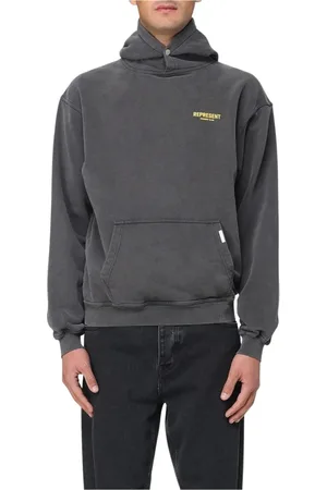 Represent Sweatshirts & Hoodies, Heren, Grijs, L, Katoen, Blauwe Vintage Wash Hoodie