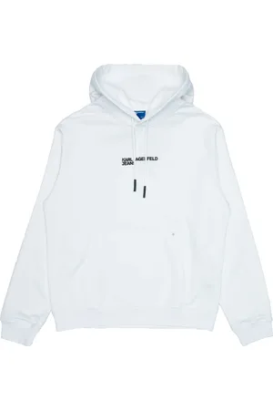 Karl Lagerfeld Sweatshirts & Hoodies, Heren, Wit, XL, Katoen, Klassieke Hoodie