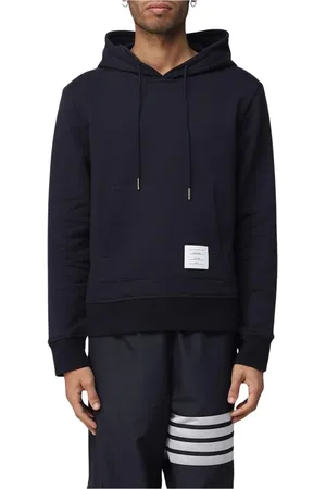 Thom Browne Sweatshirts & Hoodies, Heren, Blauw, L, Katoen, Klassieke hoodie voor mannen