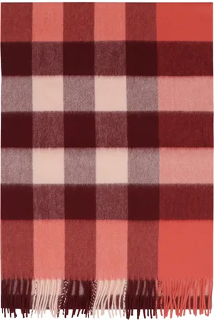 Burberry Accessoires, Dames, Roze, ONE Size, Kasjmier, Luxe Cashmere Sjaal met Rafelrand