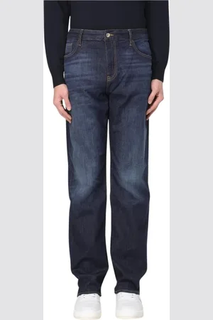 Armani Exchange Jeans, Heren, Blauw, W38, Katoen, Stijlvolle Blauwe Straight Leg Jeans