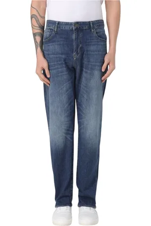Armani Exchange Jeans, Heren, Blauw, W30, Denim, Slim Fit Denim Jeans