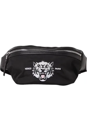 Kenzo Tassen, Heren, Zwart, ONE Size, Nylon, Tijgerkop Heuptas