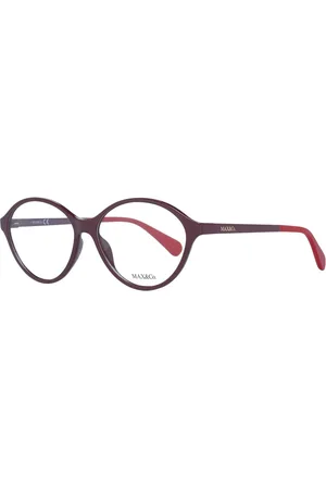 Max&Co. Accessoires, Dames, Bruin, ONE Size, Bourgondische Dames Optische Monturen Ronde Stijl