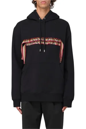Lanvin Sweatshirts & Hoodies, Heren, Zwart, L, Katoen, Zwarte Sweatshirt voor Mannen