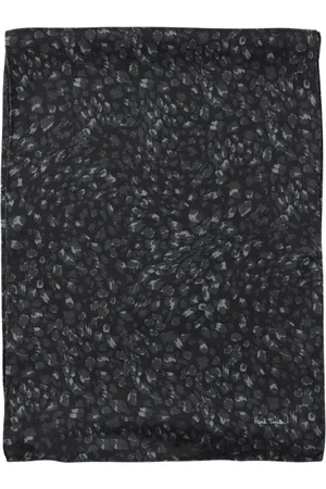 Paul Smith Accessoires, Heren, Blauw, ONE Size, Zijden Dierenprint Sjaal
