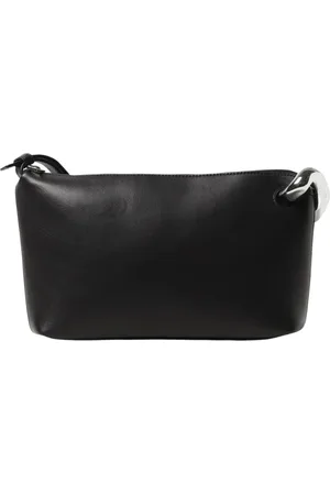J.W.Anderson Tassen, Heren, Zwart, ONE Size, Leer, Zwarte leren ketting schoudertas