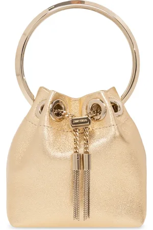 Jimmy Choo Tassen, Dames, Geel, ONE Size, Leer, Bon Bon Micro schoudertas