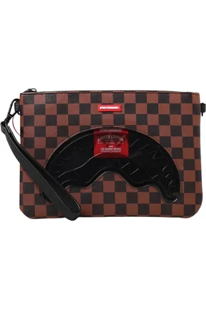 Sprayground Tassen, Heren, Veelkleurig, ONE Size, Leer, Geruite haaienmond Aktetas