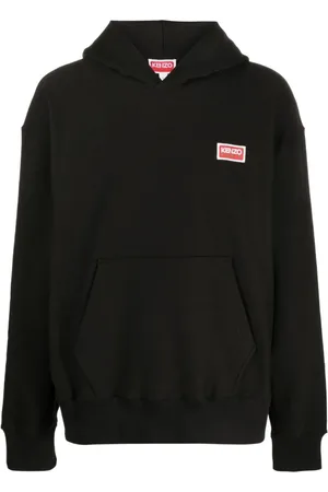 Kenzo Sweatshirts & Hoodies, Heren, Zwart, M, Katoen, Hoodie met logo-print
