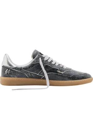 Hidnander Schoenen, Dames, Zwart, 38 EU, Leer, Mega T Gerimpeld Zwart/Zilver