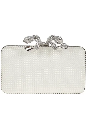 Self-Portrait Tassen, Dames, , ONE Size, Polyester, Witte Clutch Tas Elegant Ontwerp