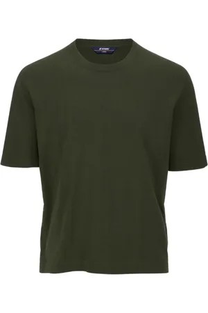 K-Way Tops, Heren, Groen, S, Katoen, Katoenen T-shirt met korte mouwen Combe