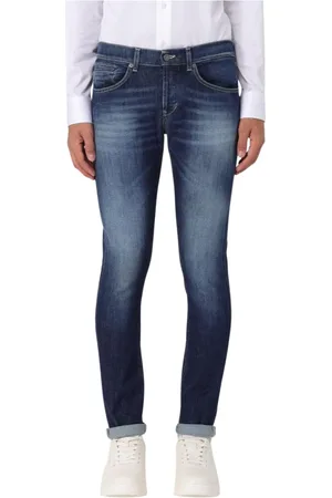 Dondup Jeans, Heren, Blauw, W34, Katoen, Klassieke Blauwe Skinny Jeans voor Mannen